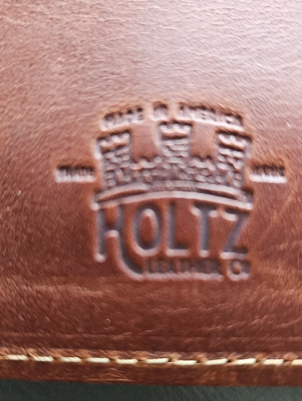 Holtz Leather Co‎ Brown Leather Wristlet Clutch Womens Size OS Handcrafted USA